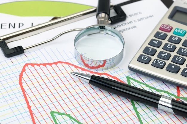 A close-up of a calculator and financial documents showing debt calculations and potential savings, emphasizing the analytical aspect of windfall management.