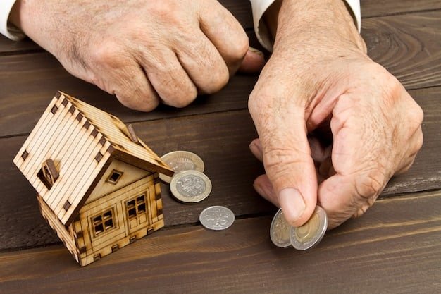 Hands holding a pile of money bills suggesting growth, placed carefully on top of miniature house structure. Represents tax-free growth and investment for retirement using a Roth IRA account.